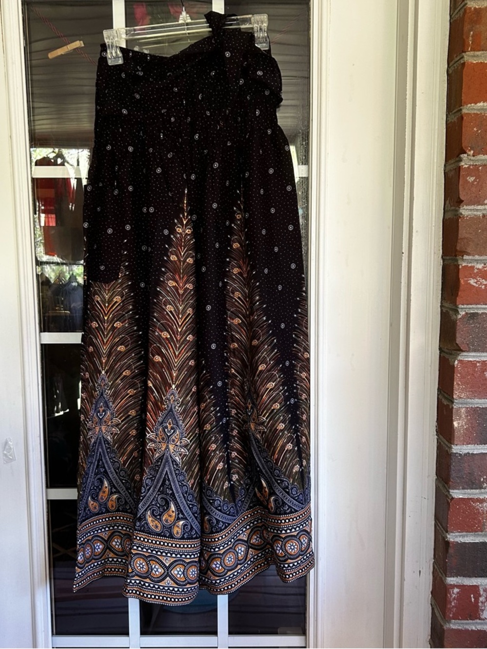 Bangkok Pants Women’s Palazzos Smocked High Waist Rayon Boho Yoga Ethnic New